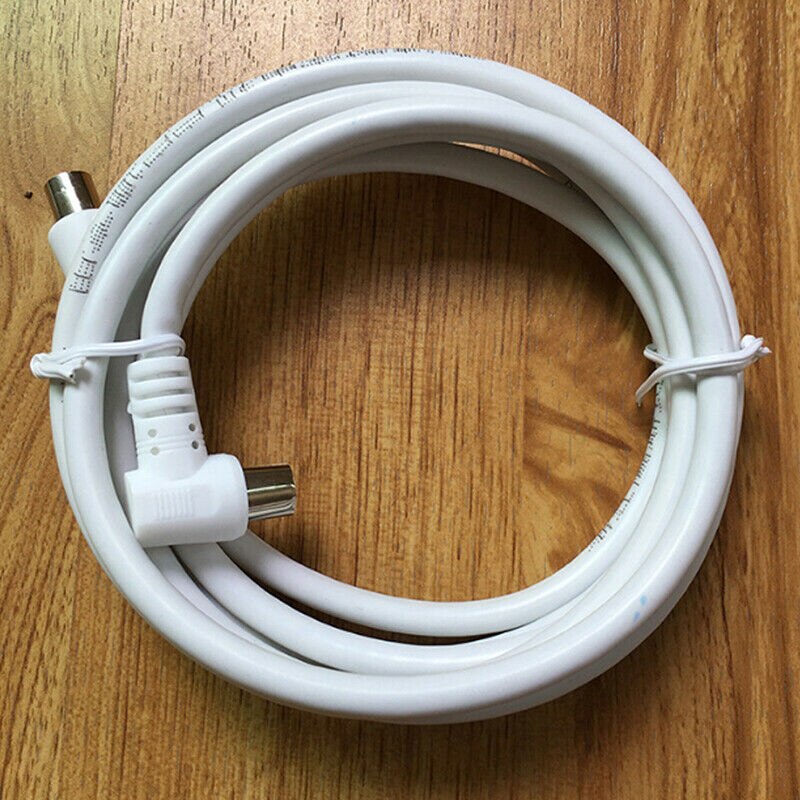 1Pc 1m 1.5m 2m RCA Coaxial Antenna Aerial Lead Cable Male to Male White RF single Coax Cable TV RF cable