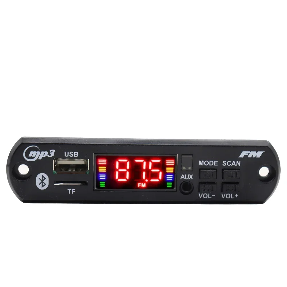 Placa decodificadora de mp3 bluetooth 5.0, 80w 50w, amplificador, reprodutor de áudio, 12v, diy, reprodutor de mp3, carro, módulo de rádio fm, tf, usb, microfone, gravação de chamada