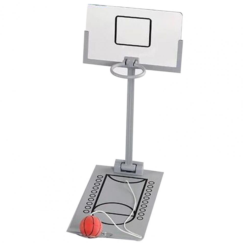 Przydatna składana zabawka robić koszykówki lekki stół robić koszykówki stabilny relaks emocja mini koszykówka obręcz strzelanie stojak zabawka: Srebrny