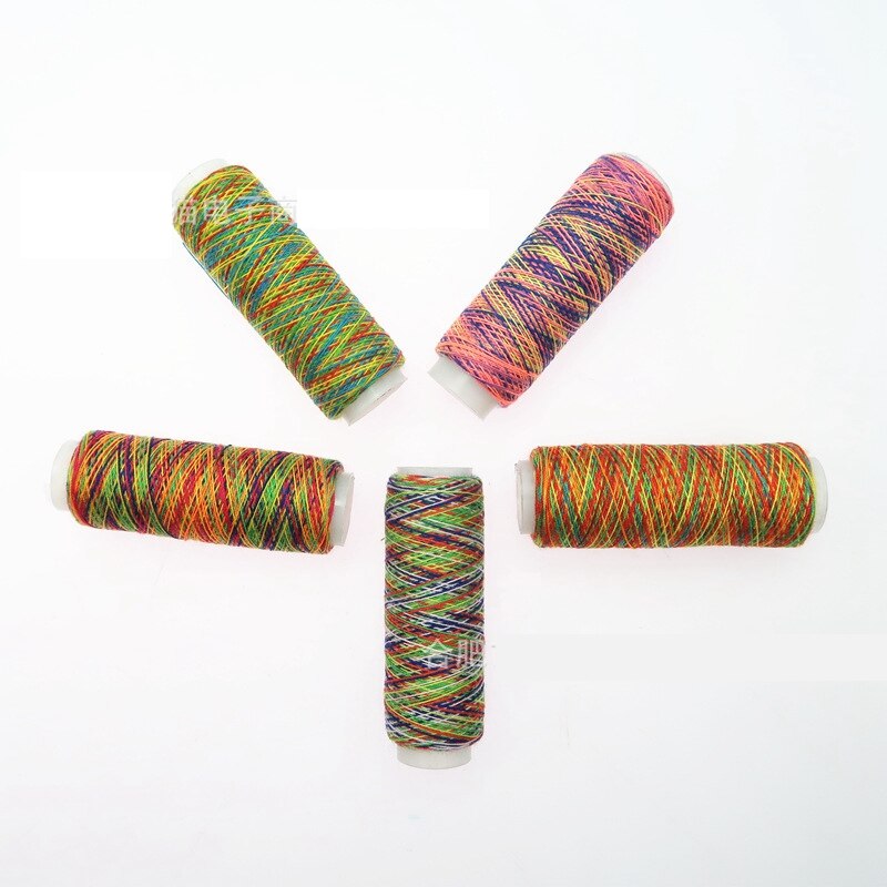 5 uds. Hilo de coser de Color arcoíris, hilo de coser bordado a mano, herramientas para hilo, accesorios de costura a mano