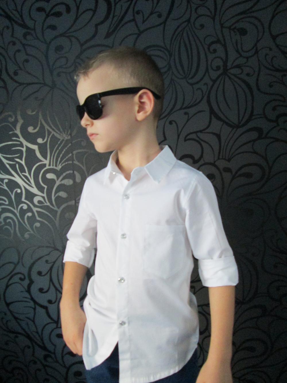 White Button Boys Shirts for School Full Sleeve Turn-down Boys Blouses Children Tops Teenager Kids Clothing Clothes Bs020