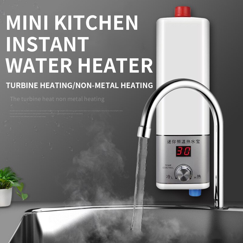 5500W Electric Electric Water Heater Instant Digital Thermostatic Tankless Shower Water Fast Heating For Kitchen Bathroom 220V