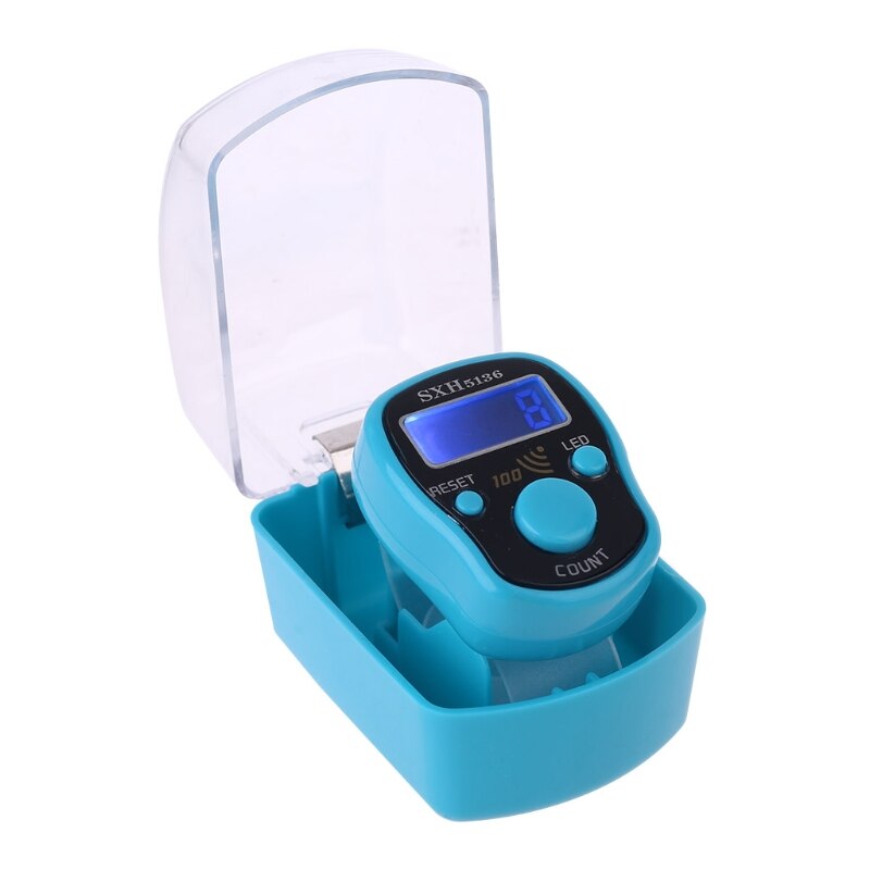 Portable Wrist Digital Electronic Counter with LED Light and Sound Manual Reset Decompression Relaxation Finger Tool: SB