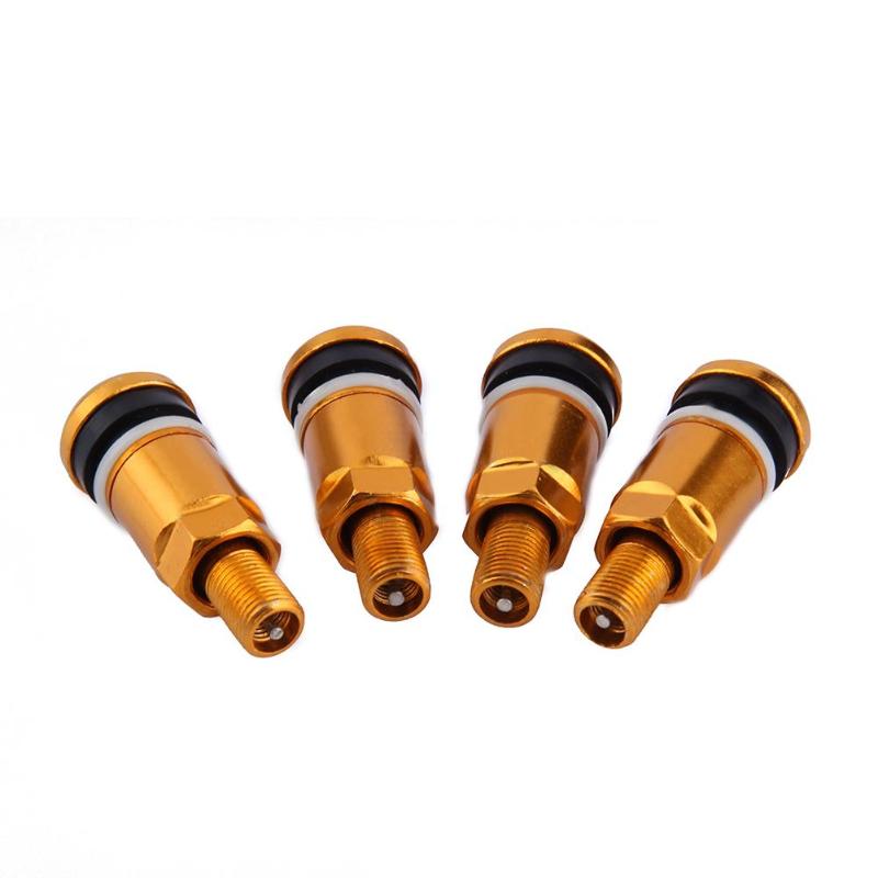 Vodool 4 stuks universele tubeless aluminiumlegering lucht fietsband ventieldoppen band wiel ronde afdekking auto accessoires