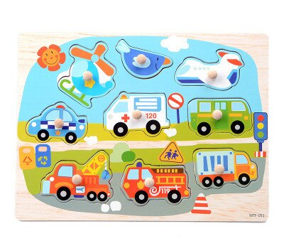 Bambino Precoce Giocattoli Educativi Del Bambino Mano Stretta di Legno Giocattolo di Puzzle di Alfabeto E Cifre Frutta Traffico Learning Education Bambino Giocattolo di Legno: 5