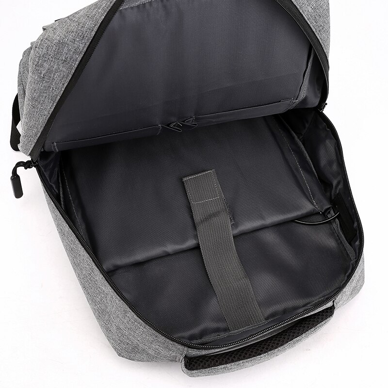 Simple men's stereo backpack USB charging breathable decompression waterproof backpack student schoolbag Laptop Backpack