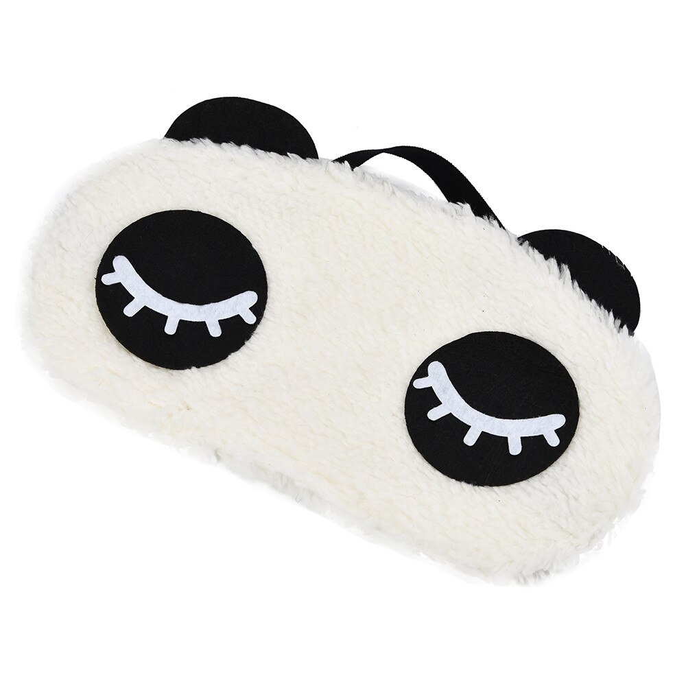 Panda sove øyelapp lur øyenskygge tegneserie blindfold søvn øyne dekke avslappende søvn: En