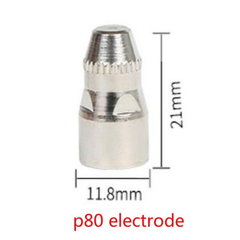 Plasmaskærer plasmaskæremaskine tilbehør lgk/cut -60 ag60 sg55 p80 dyse elektrode keramisk dæksel: P80 elektroder