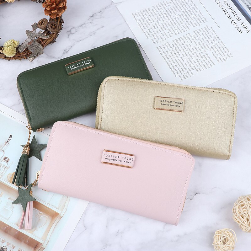 Belidome Brown Cow Print Long Wallet For Women - Zipper Closure, Card Holder, Passport & Coin Pocket