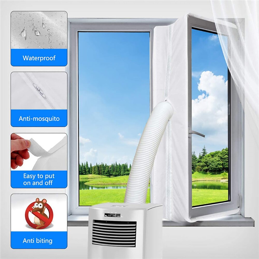 Universal- Luft sperren Fenster Dichtung Tuch Platte 3/4 M Heißer Lüfte halt Klimaanlage Auslauf Fenster Abdichtung Bausatz Für Handy, Mobiltelefon Luft Klimaanlage