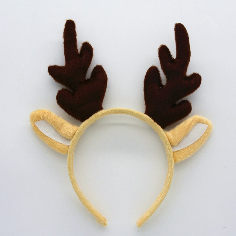 Brown Red Girls Kids Party Deer Antler Elk Cosplay Animal Horn Ear Headband Skirt Costume Baby Shower Halloween
