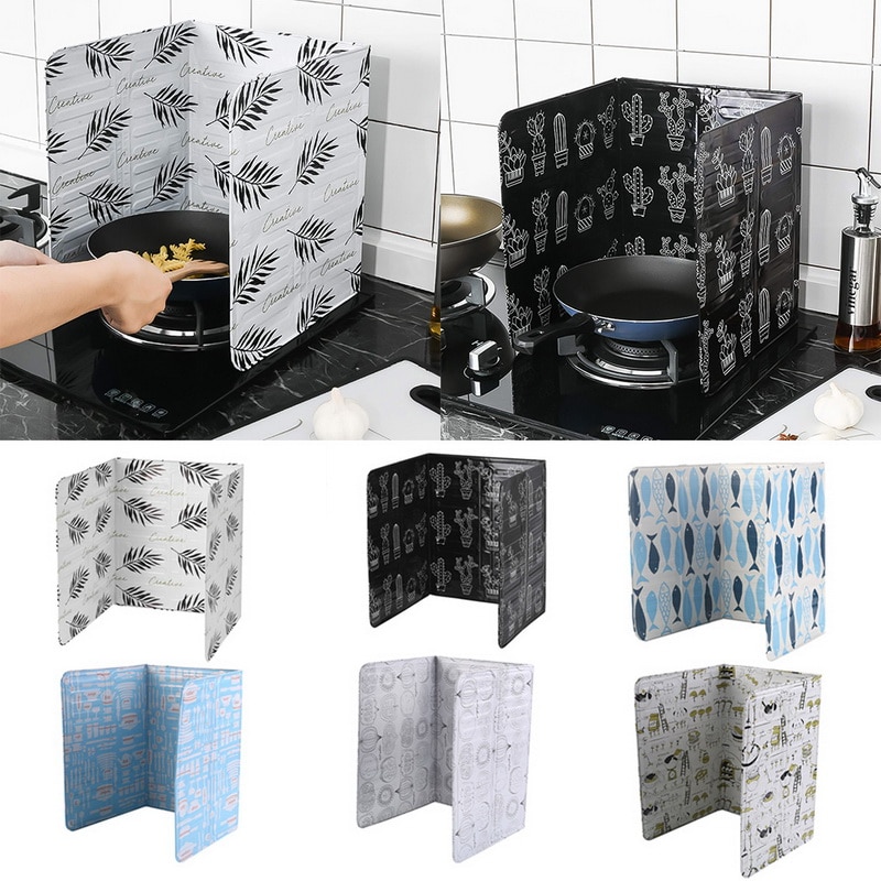 Aluminium Foil Oil Splatter Guard Plate Gas Stove Splash Proof Screen Baffle Home Kitchen Cooking Tools Gadgets 1pc#25