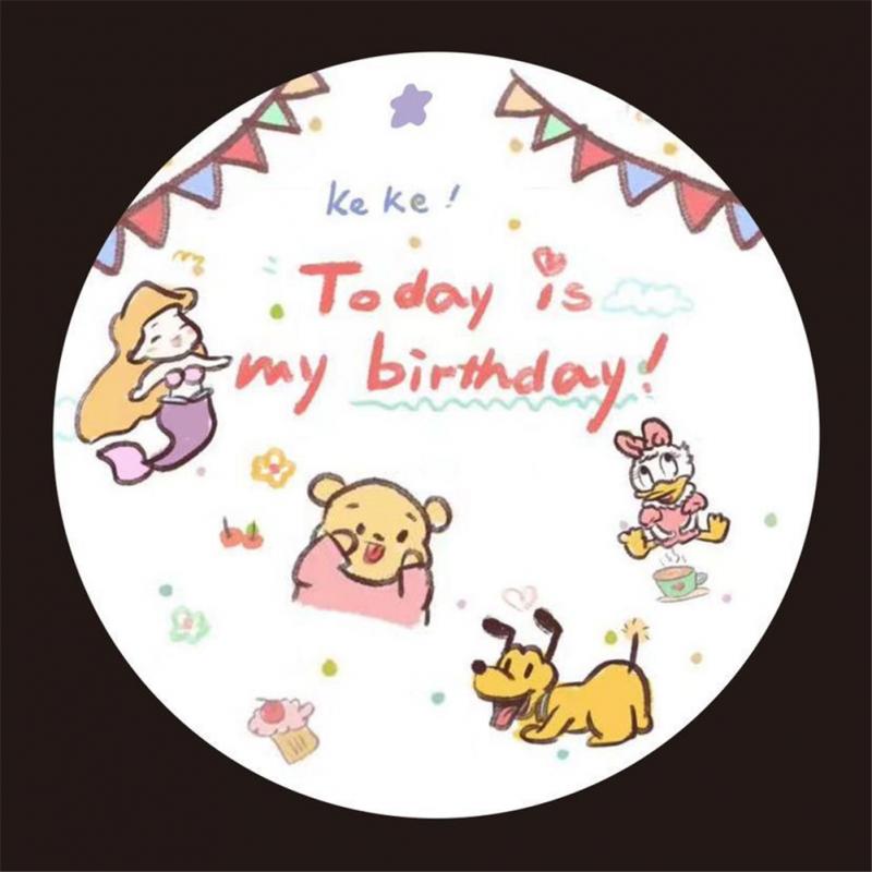 Happy Birthday Night Light Photo Projector Birthday Party For Kids Korean Wedding Projection Lamp Bedroom Decoration 2022: 023