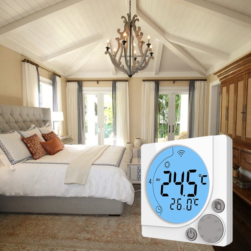 C28 Wifi Circular Electric Heating System Thermostat Round Digital Thermostat Smart Temperature Controller