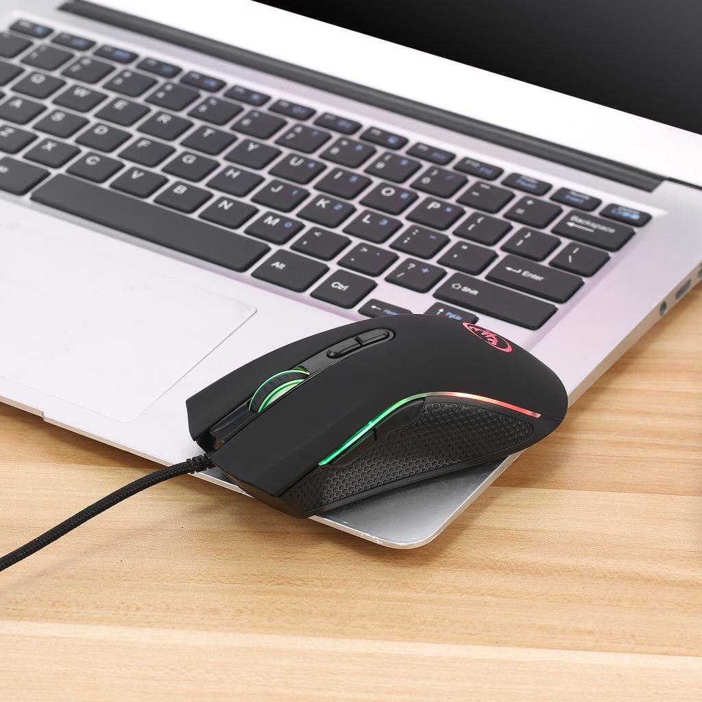 Gaming Mouse dpi Adjustable 3200 DPI with 7 Buttons Mice Wired Optical Sensor Gamer Laptop Deathadder Essential Mouse Black