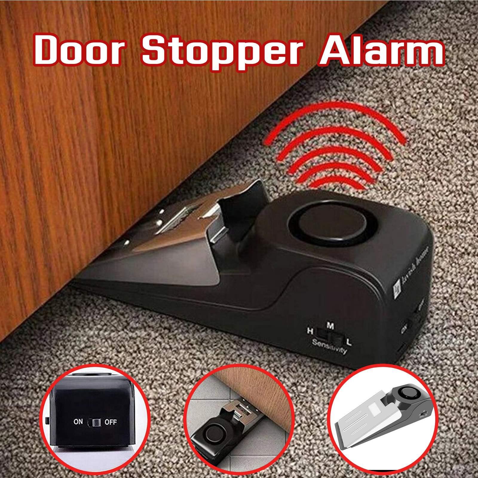 Sistema de parada antirrobo de 125 DB, sistema de alarma de seguridad para el hogar, bloqueo de puerta, tope de cuña para el hogar, parada de seguridad en forma I3O4