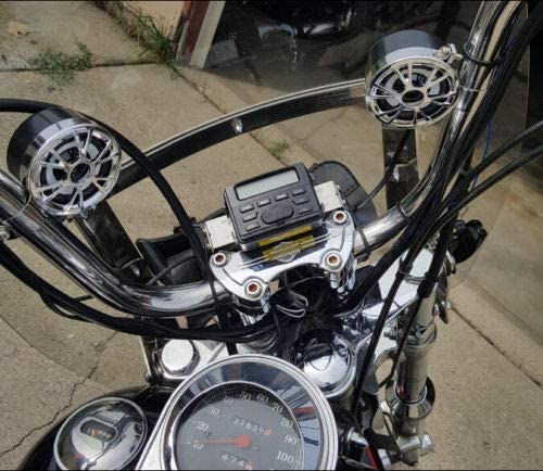 GZRIVERRUN-Altavoces de montaje en manillar para motocicleta, minipar de amplificador de Radio FM MP3, Quad Atv altavoz de Moto, música para Nmax 155