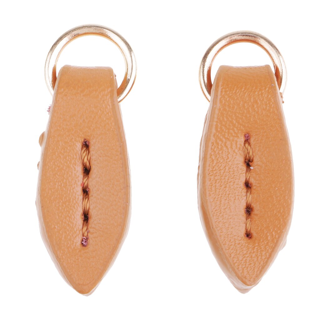 2Pcs DIY Leather Zipper Pull Boot Jacket Bag Purse Replacement Zipper Zip Fixer