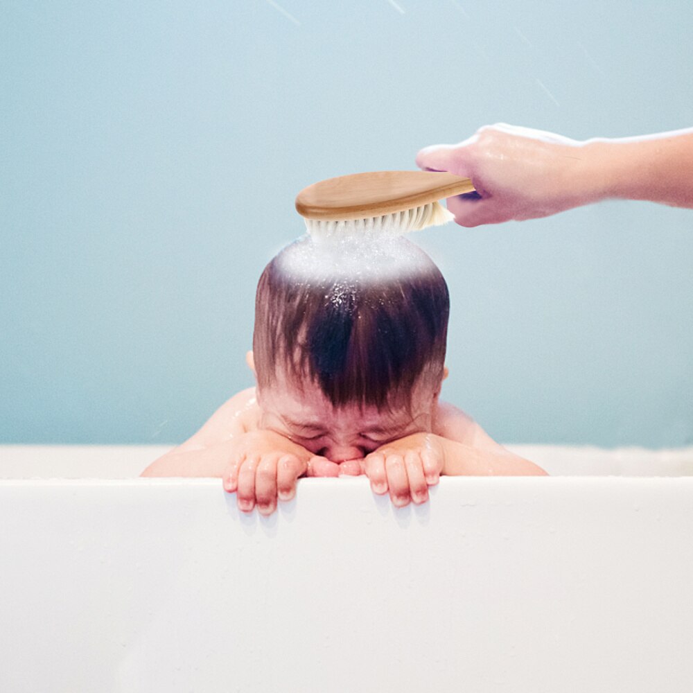 Baby Hair Brush Toddler Natural Wood Hair Brush Baby Comb for Infant Kids