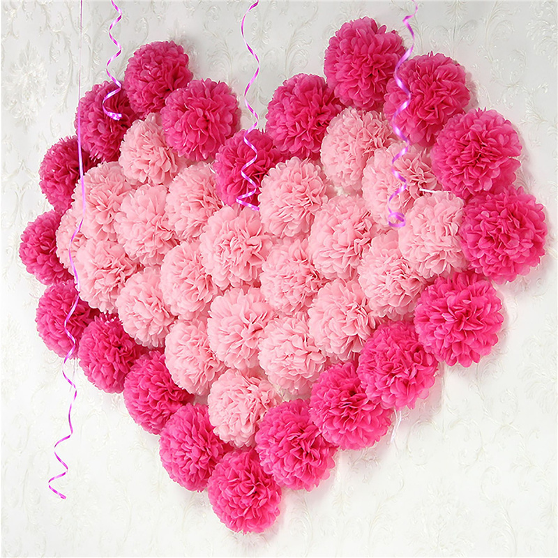 1pc 15cm Pompon Tissue Paper Pom Poms Flower Balls For Wedding Home Decoration Birthday Party Decor DIY Craft Paper Flower 62472