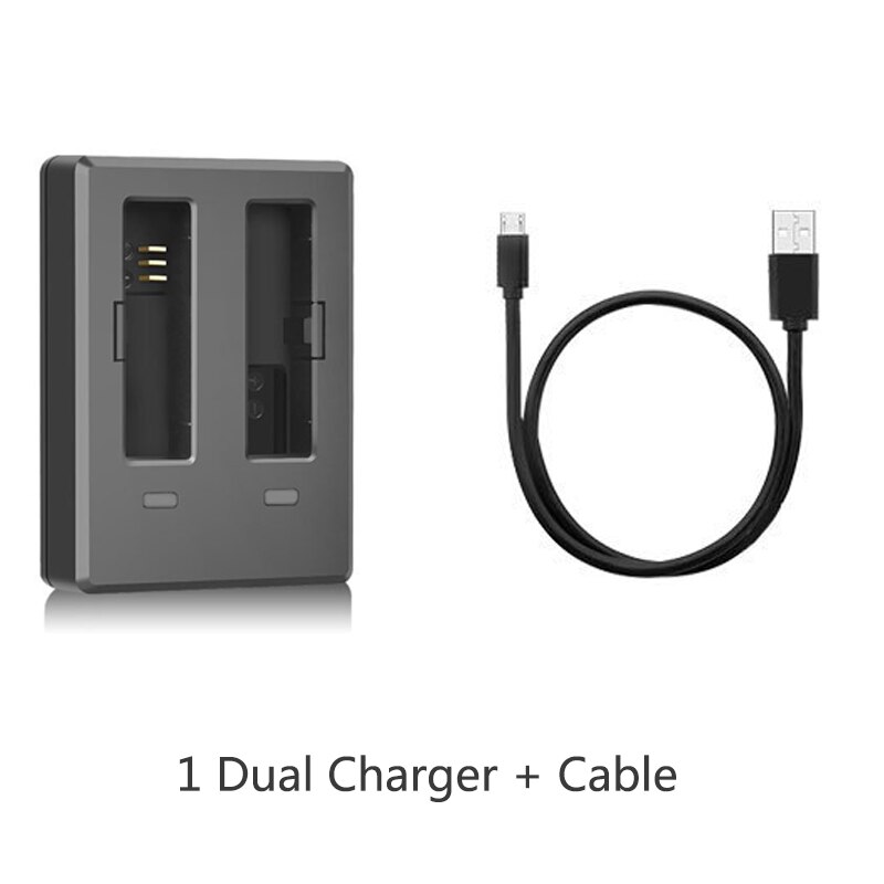 M20 Battery Charger Travel Dual Charger with 2 pcs M20 batteries For SJCAM M20 Battery: Charger