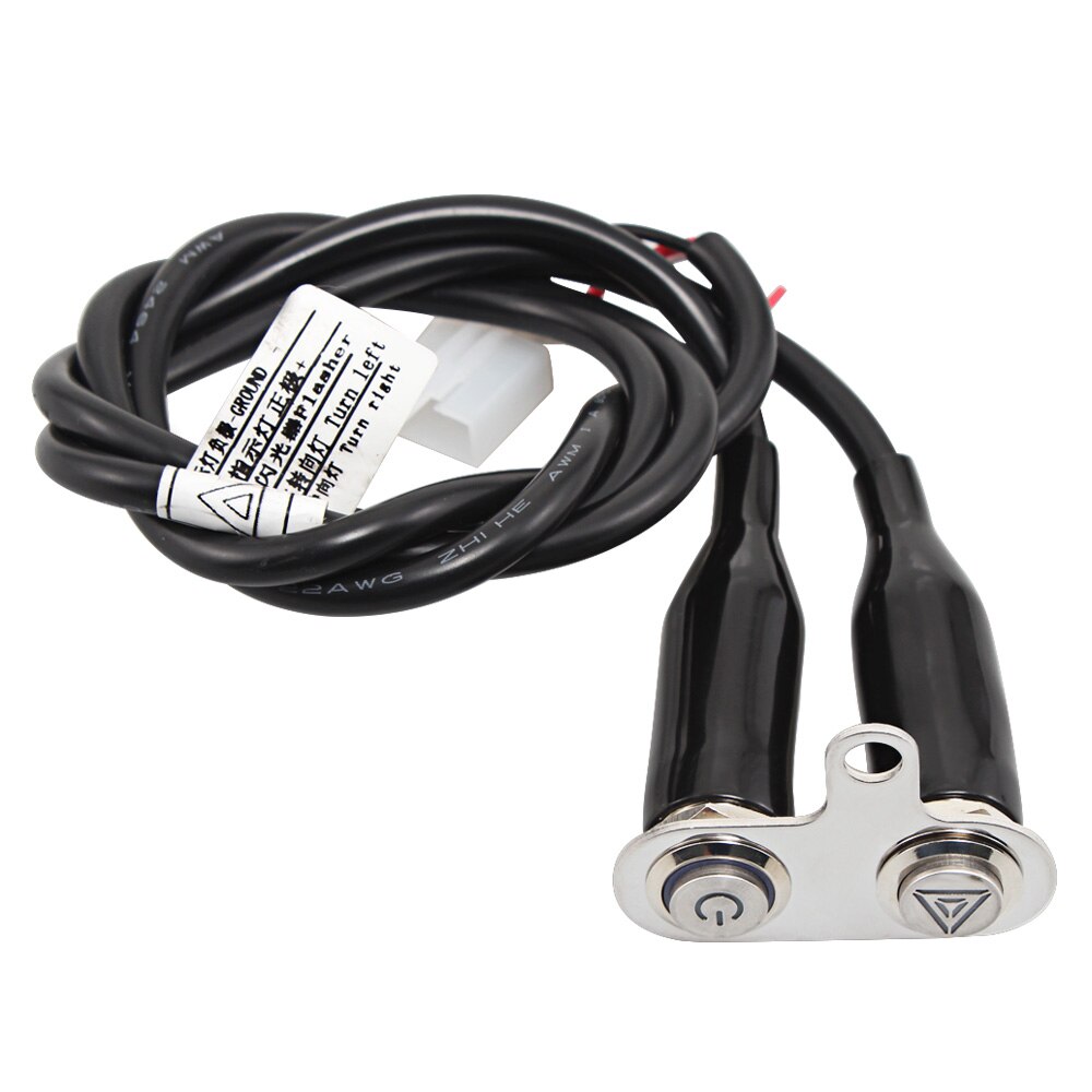 LED Motorcycle Scooter ON OFF Warning Flasher Signal Switch Manual Control Button Hazard Light Switch Electric Bicycle