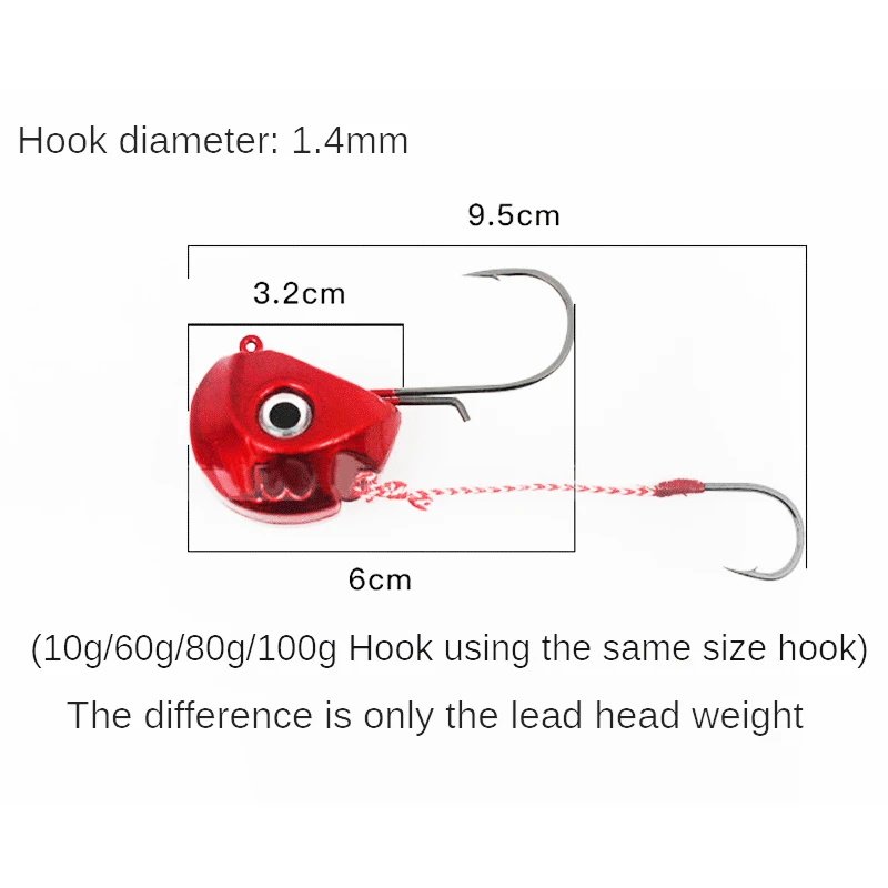 WHYY-tenya pesca en el mar señuelo de Pesca con cabeza de plomo, cebos con anzuelo afilado, accesorios de equipo de Pesca de agua salada, Tenya, Madai Jig Kabura, 40g-140g