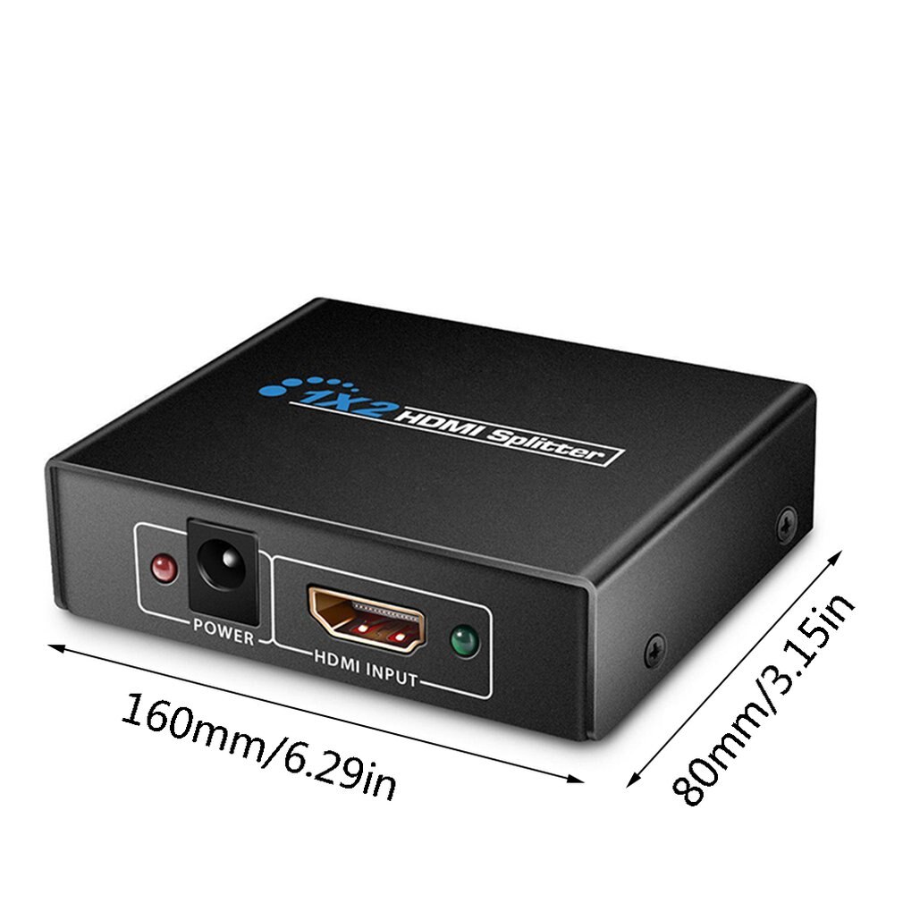 Full Hd Hdmi Splitter 1X2 Repeater Amplifier 3D 1080P 4K Switch Box 1 In 2 Out Hdmi Splitter