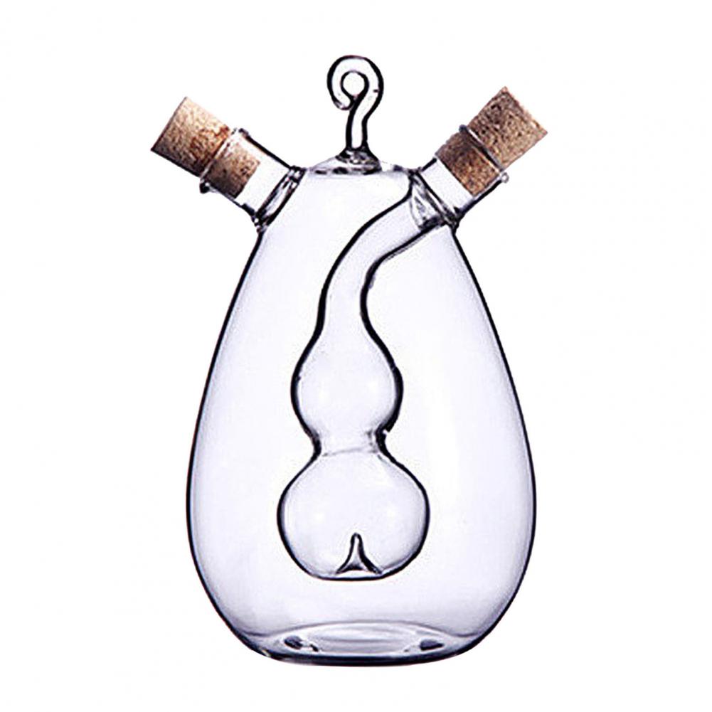 Tapón de aceite antigoteo, botellas de vinagrera de vidrio, doble vertedor, accesorios de cocina: Default Title