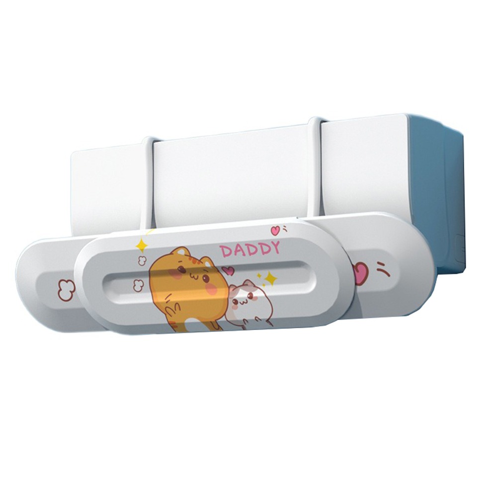 Wall-Mounted Air Conditioning Wind Shield Anti Direct Blowing Retractable Cold Air Guide Cover Adjustable Windproof: Dark Khaki