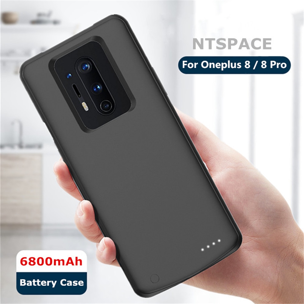 Fundas de cargador de batería de 6800mAh para Oneplus 8 Pro, estuche de batería externa, estuche de carga para Oneplus 8