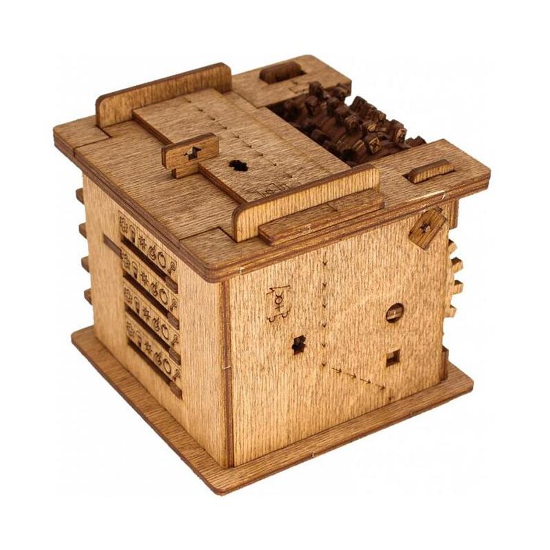 Sequential Discovery Cluebox Logic IQ Wooden Box interactive Puzzles Brain Teasers Game for Adults