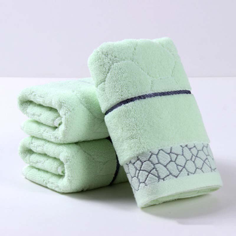 100%  ansigtshåndklæder i bomuld 34*75cm ansigtshåndklæder 6 farver tilgængelige blødt absorberende håndklæde håndklæde til familien: Grøn