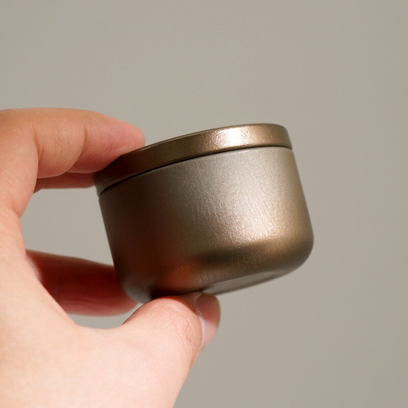 Teburkar med lufttäta lock japan teceremoni teburk för lösa blad te kaffeförvaring bärbara tebehållare,håll fräsch: Brun