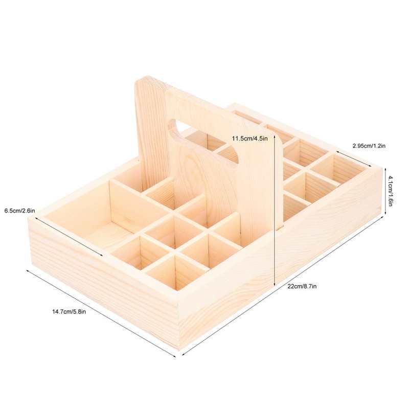 Pojemnik na olejki eteryczne 21 siatek drewniany pojemnik na olejki eteryczne lakier robić paznokci aromaterapia pudełko typu Organizer robić wystroju domu