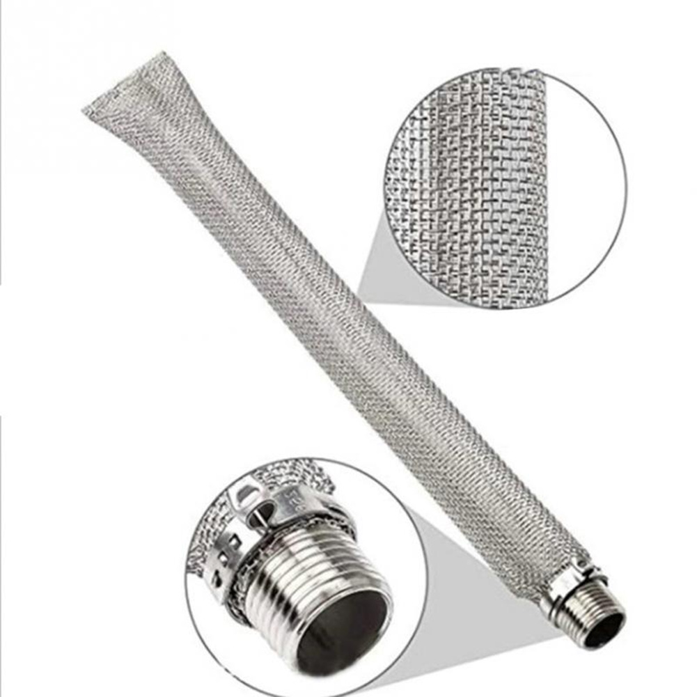 6/12inch Stainless Steel Beer Filter Tube Screen Home Bar Brewing Mesh Strainer
