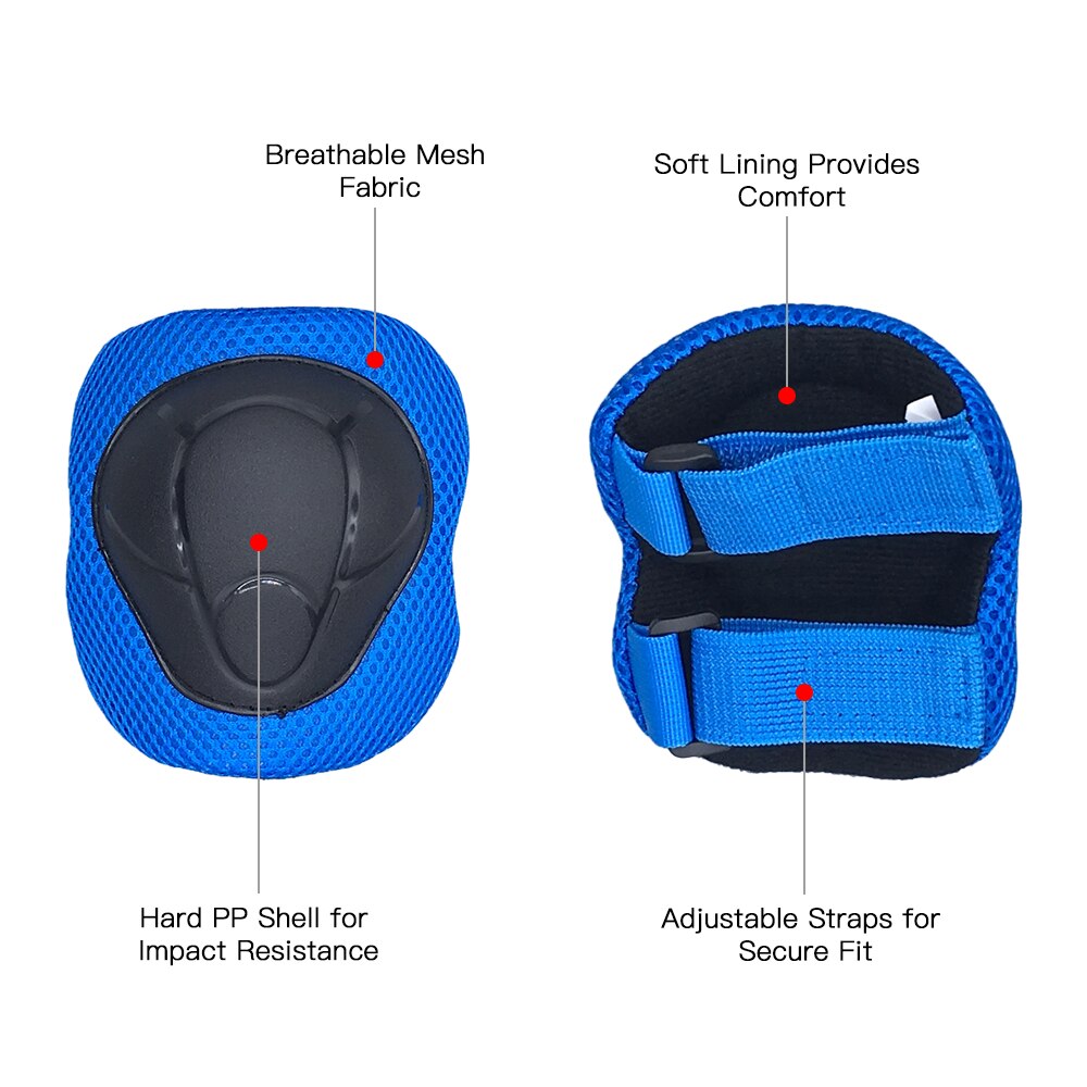 7Pcs Kid Kind Self Balancing Fiets Roller Knie Elleboog Pols Helm Pad Set Kit Helm En Pads Set