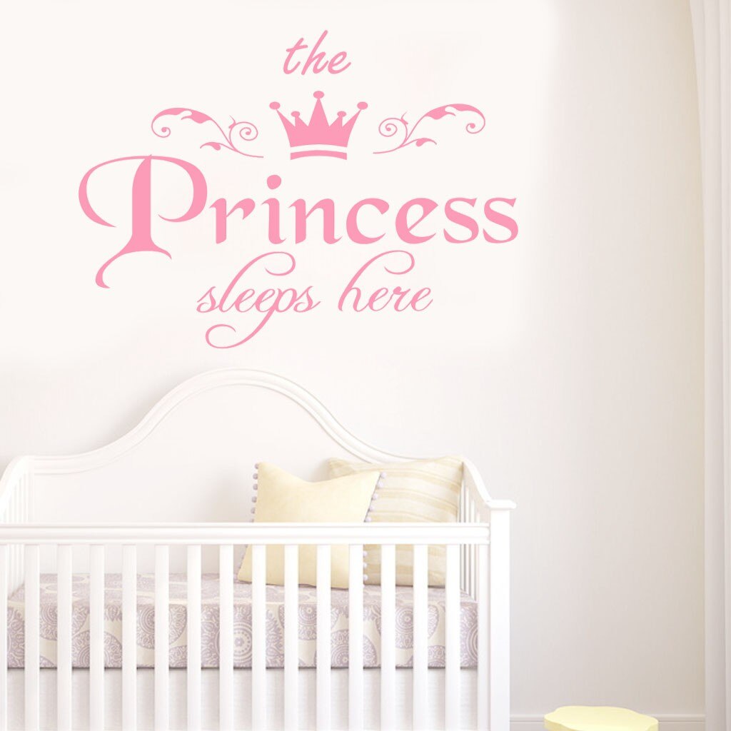 The Princess Decal Wall Sticker For Baby Girls Living Room Bedroom Vinyl Carving Wall Decal Poster Wallpaper DIY Home Decro: C