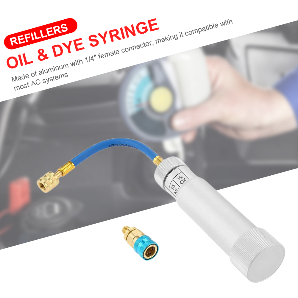 Klimaanlage Autoöl einspritz werkzeug 1/4 Zoll sae Kältemittel flüssigkeit Einfüll rohr 2oz r134a Flüssig einspritz ventil Autozubehör