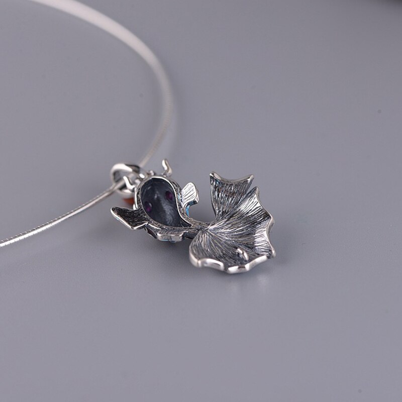 BALMORA Original Plata de Ley 925 auténtica colgante Vintage para collares Koi Carpa dijes para mujer joyería de San Valentín