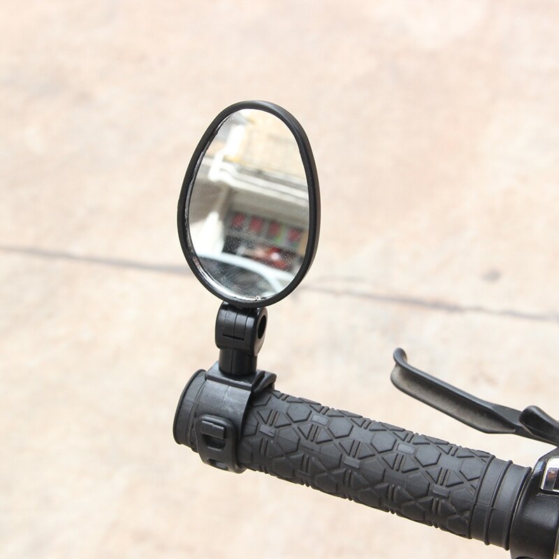 Rétroviseur de vélo réglable, guidon universel rotatif à 360 degrés pour cyclisme en plein air, accessoires durables à grandes lentilles: oval