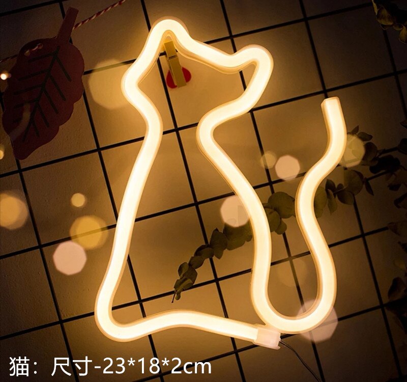 LED Neon Light Sign LOVE HEART Wedding Party Decoration Neon Lamp Valentines Day Anniversary Home Decor Night Lamp: 10