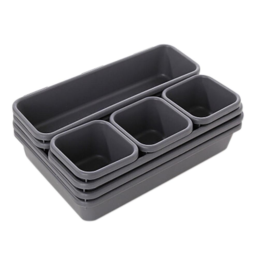 Organizadores de cajones, almacenamiento, los mejores divisores de cajones estrechos entrelazados, caja, bolsa para baño, oficina, cocina, herramienta de almacenamiento para el hogar #1007: A