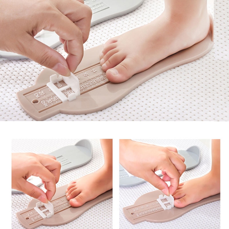 Regla de PIE de bebé de varios colores, dispositivo de medición de longitud, calculadora de zapatos para niños, accesorios de zapatos para bebés, calibrador, herramientas AXP001