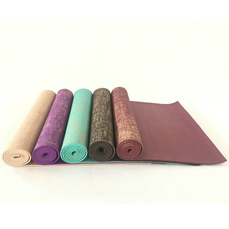 Di lino Yoga Zerbino Iuta PVC Yoga Zerbino Zerbino di Lino di Yoga di Forma Fisica di Yoga Zerbino 5 millimetri