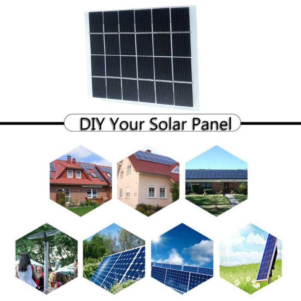 Mini Panel Solar monocristalino para acampada al aire libre, herramienta de generación de energía, 2w, 6v, bricolaje
