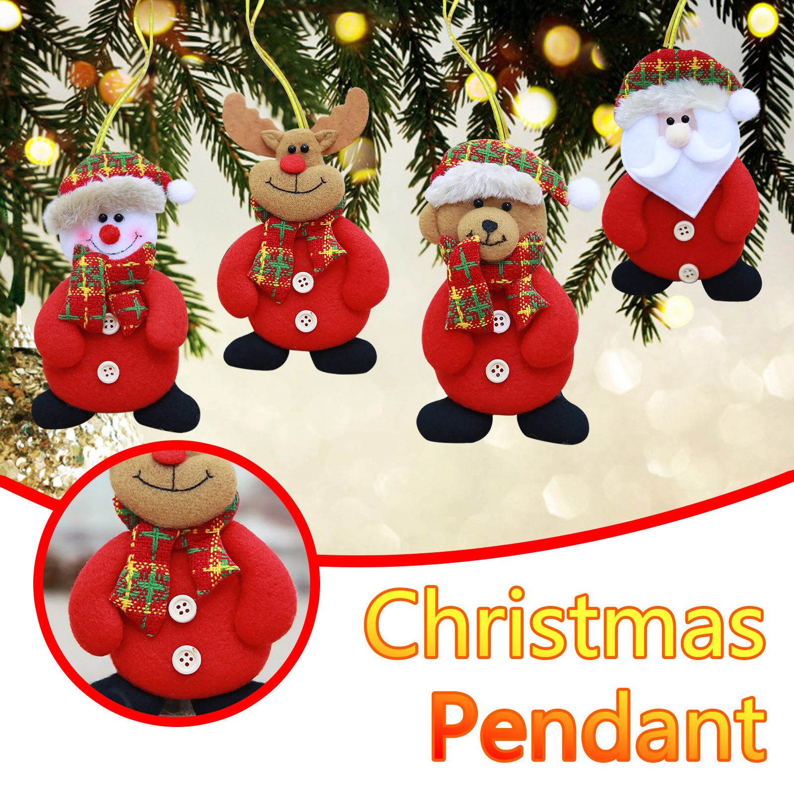 Gelukkig Nieuwjaar Kerst Ornamenten Diy Xmas Kerstman Hanger Doll Hang Sneeuwpop Speelgoed Dolldeer Figuur Decoraties