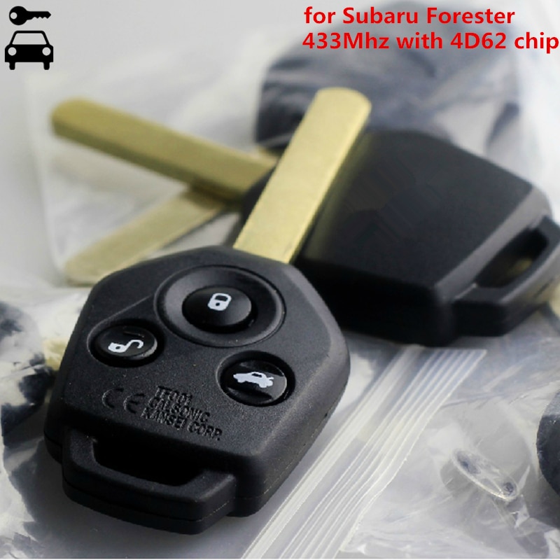 Auto Afstandsbediening Sleutel 3 Knoppen 433Mhz 4D62 Chip Voor Subaru Forester Smart Key met No.65 Sleutel