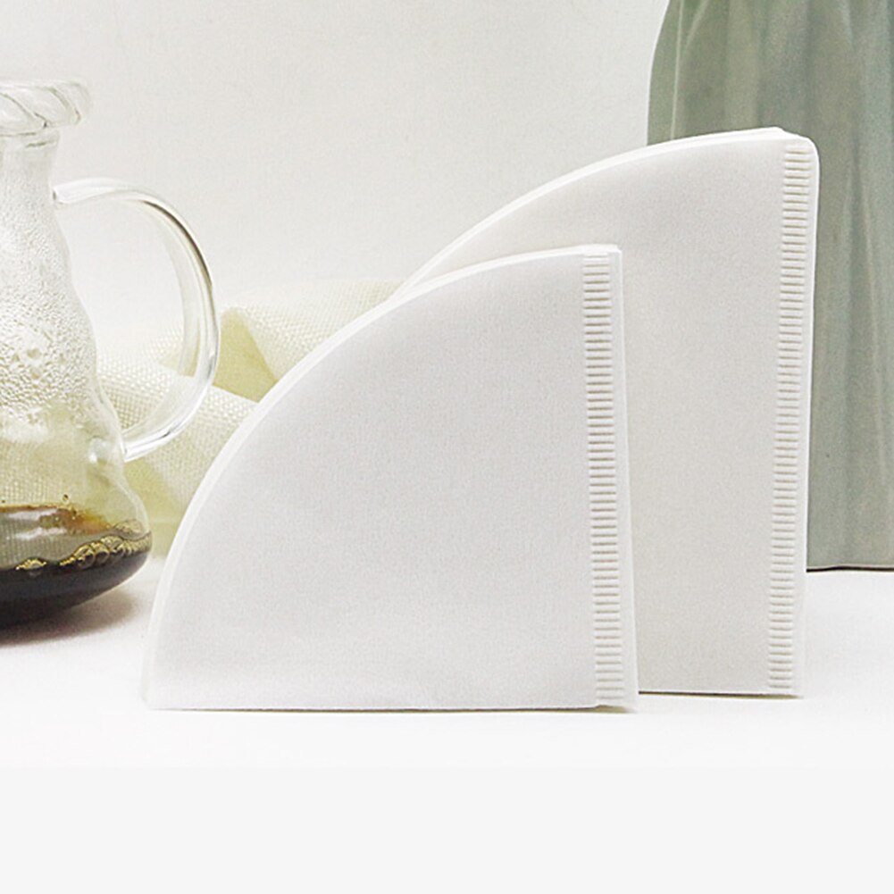 50Pcs Cone-shaped Hand Drip Brew Coffee Filter Home Office Travel DIY Cafe Paper