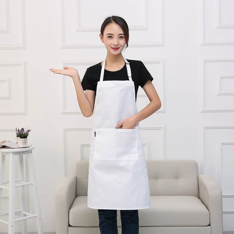 Hanging Neck Adjustable Apron Men Women Canteen Restaurant Home Kitchen Cooking Uniform TT@88